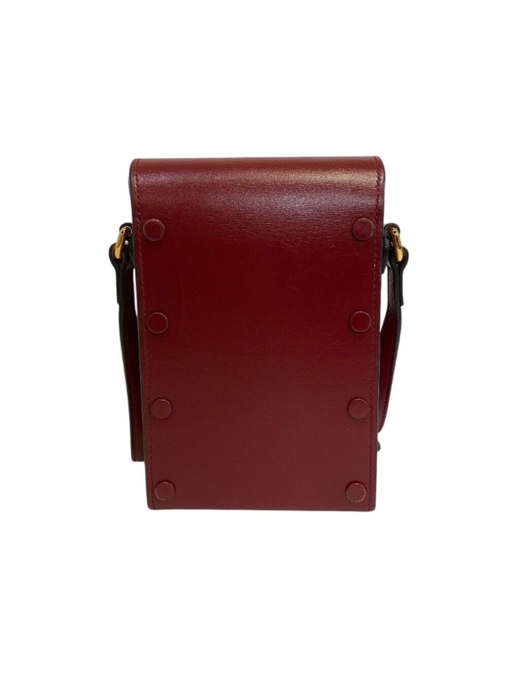Gucci Horsebit Leather Shoulder Bag Red Crossbody Compact